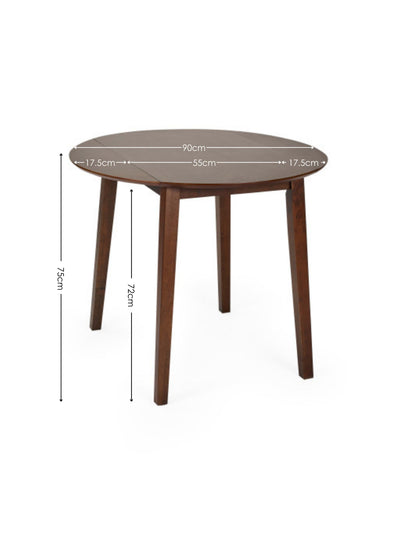 Coast Walnut Dropleaf Table and 2 Walnut Coast Chairs – Walnut Effect
