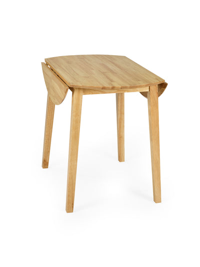 Coast Natural Oak 55- Drop Leaf Extending Round Dining Table – Natural Oak Effect