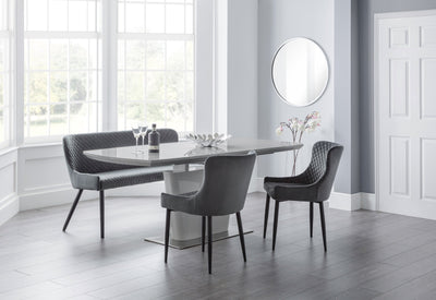 Como High Gloss Extending Table - Grey – Julian Bowen, view 13