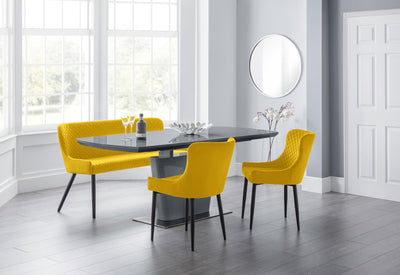 Como High Gloss Extending Table - Grey – Julian Bowen, view 14
