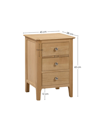 Cotswold 3 Drawer Bedside Cabinet