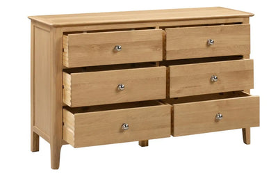 Cotswold 6 Drawer Wide Chest – Julian Bowen, view 4