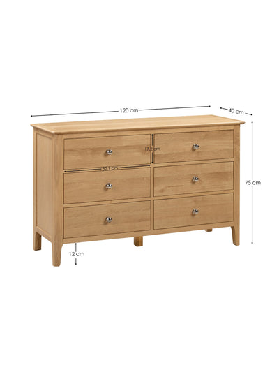 Cotswold 6 Drawer Wide Chest