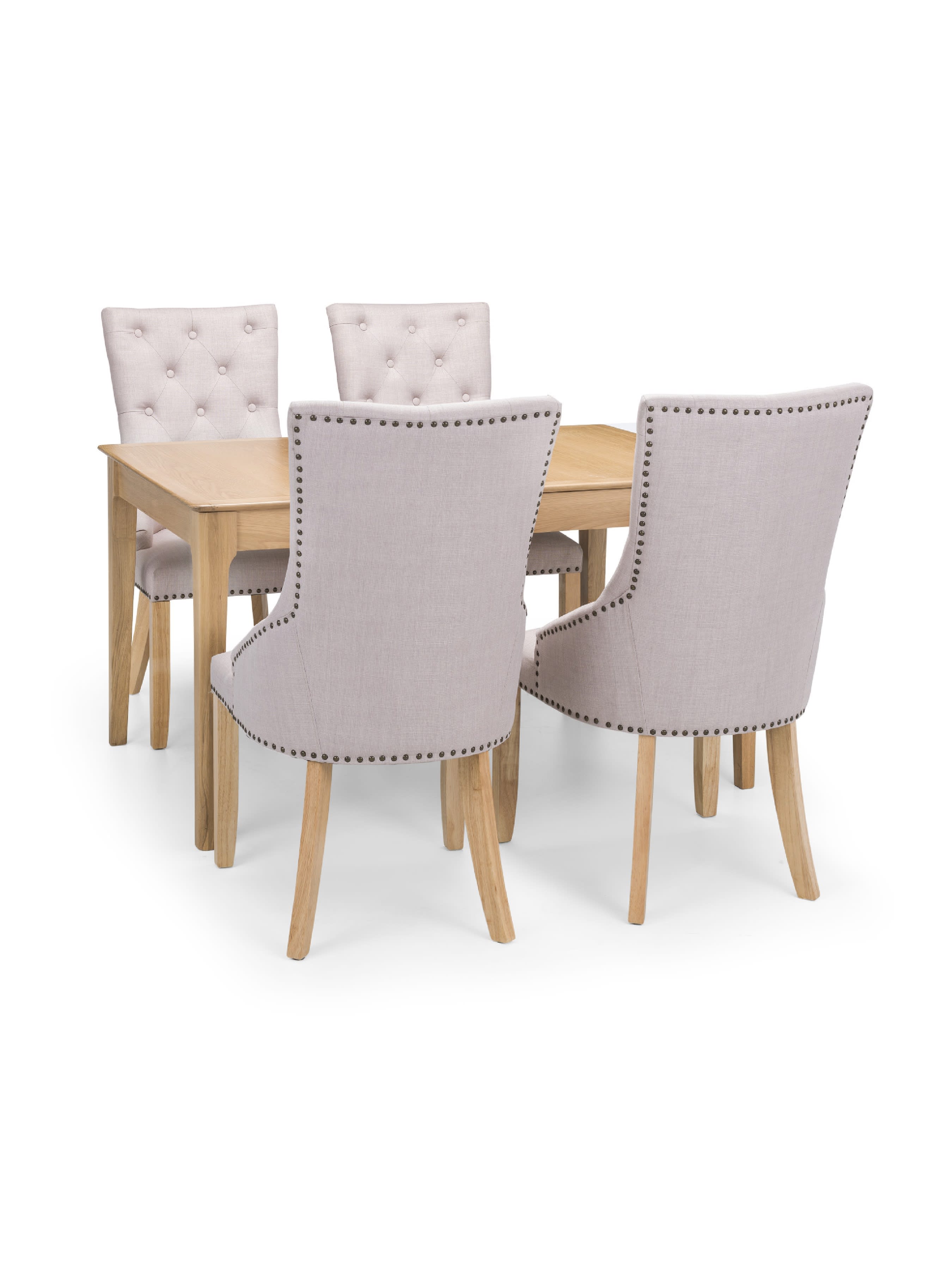 Cotswold Dining Table and 4 Loire Chairs – Oak