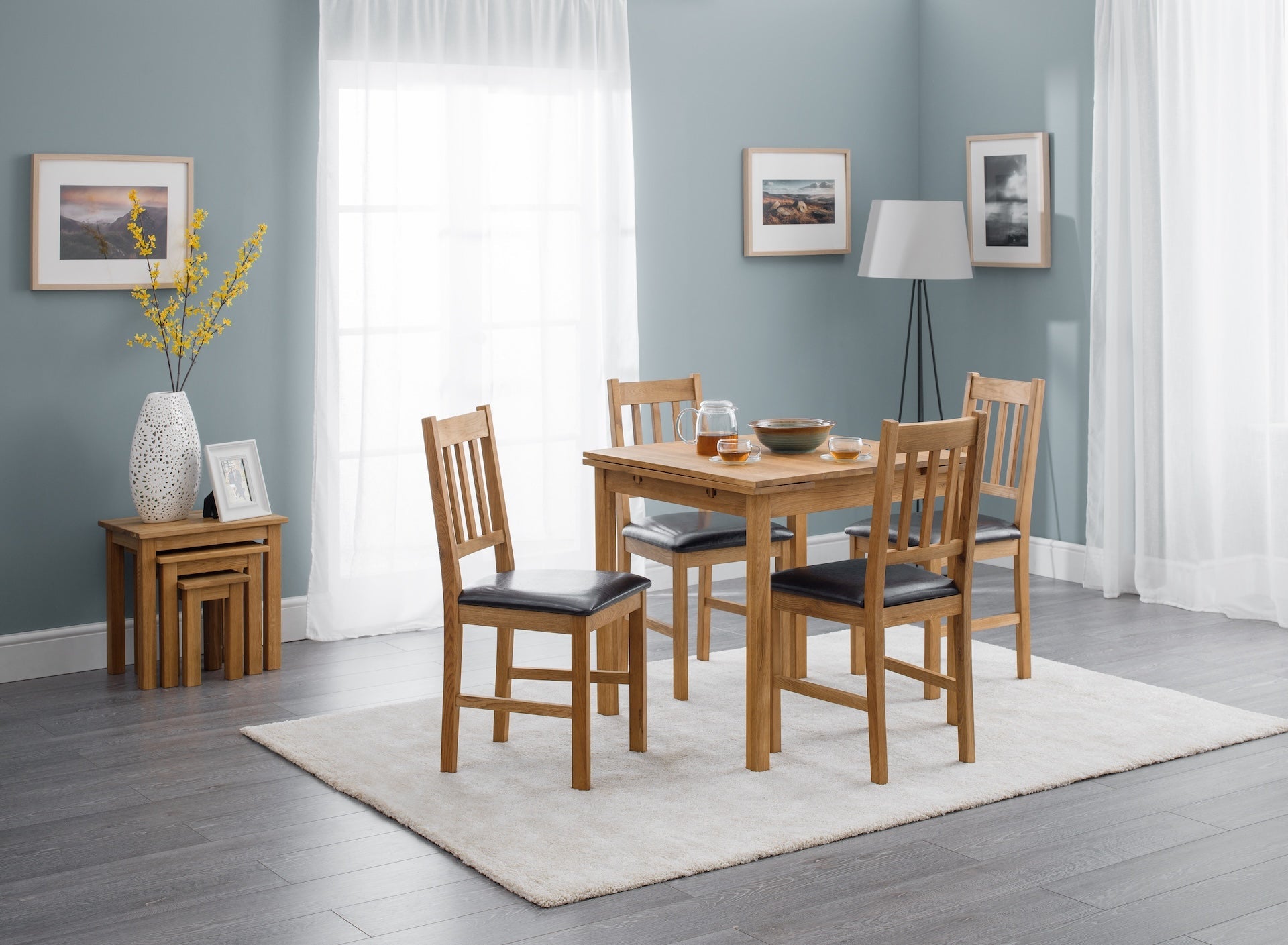 Coxmoor Oak Extending Dining Table – Julian Bowen, view 12