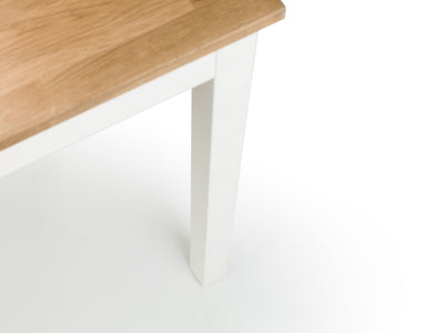 Coxmoor Rectangular Dining Table - Ivory & Oak – Julian Bowen, view 5