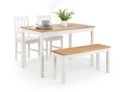 Coxmoor Rectangular Dining Table - Ivory & Oak – Julian Bowen, view 9