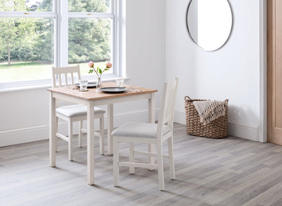 Coxmoor 75cm Square Dining Table - Ivory & Oak – Julian Bowen, view 10