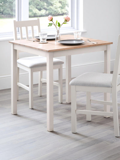 Coxmoor 75cm Square Dining Table - Ivory & Oak
