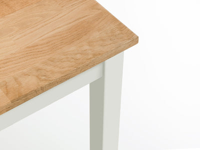 Coxmoor 75cm Square Dining Table - Ivory & Oak – Julian Bowen, view 4