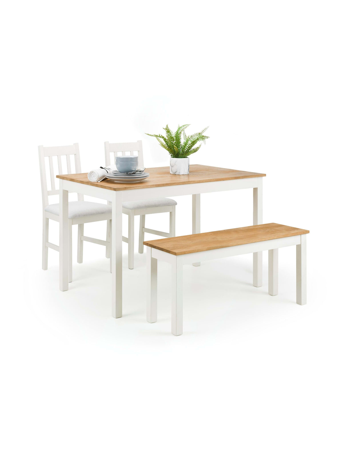 Coxmoor Bench - Ivory & Oak