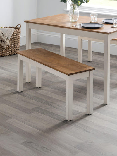 Coxmoor Bench - Ivory & Oak