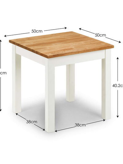Coxmoor Lamp Table - Ivory & Oak
