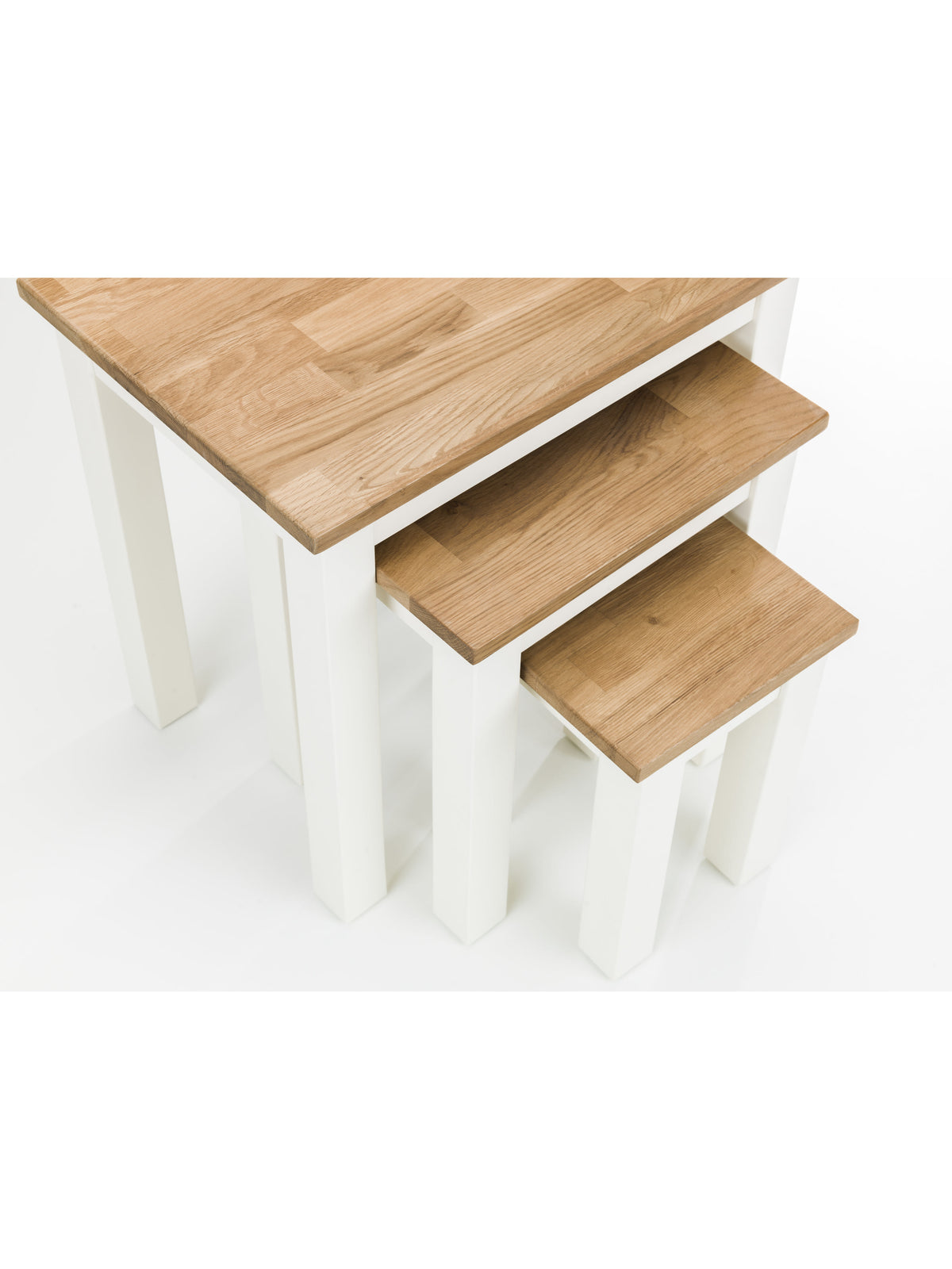 Coxmoor Nest Of 3 Tables - Ivory & Oak