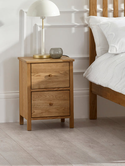 Coxmoor 2 Drawer Bedside - Oak