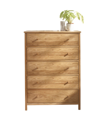 Coxmoor 5 Drawer Wide Chest - Oak