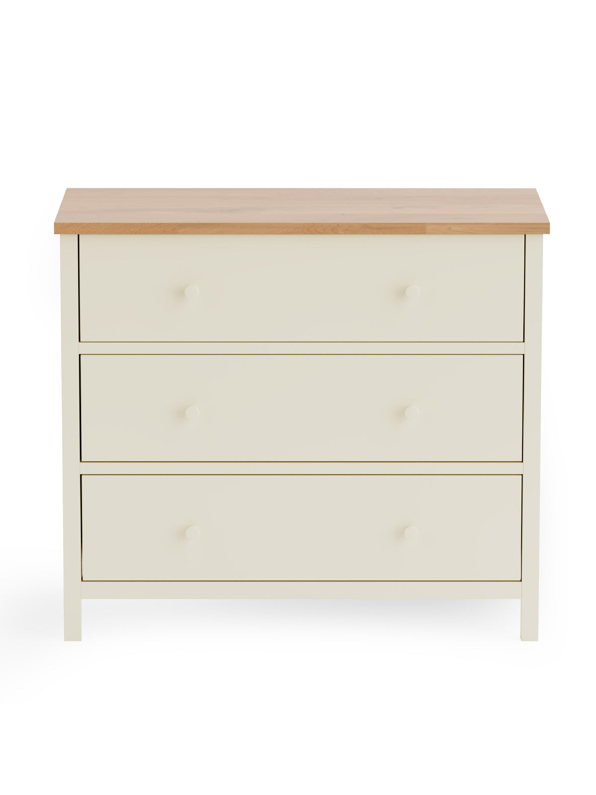 Coxmoor 3 Drawer Chest - Ivory and Oak