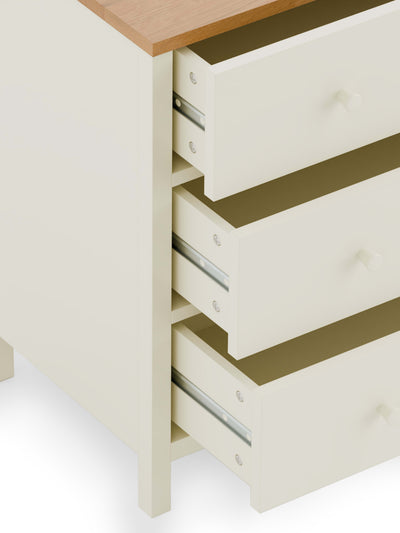 Coxmoor 6 Drawer Chest - Ivory and Oak