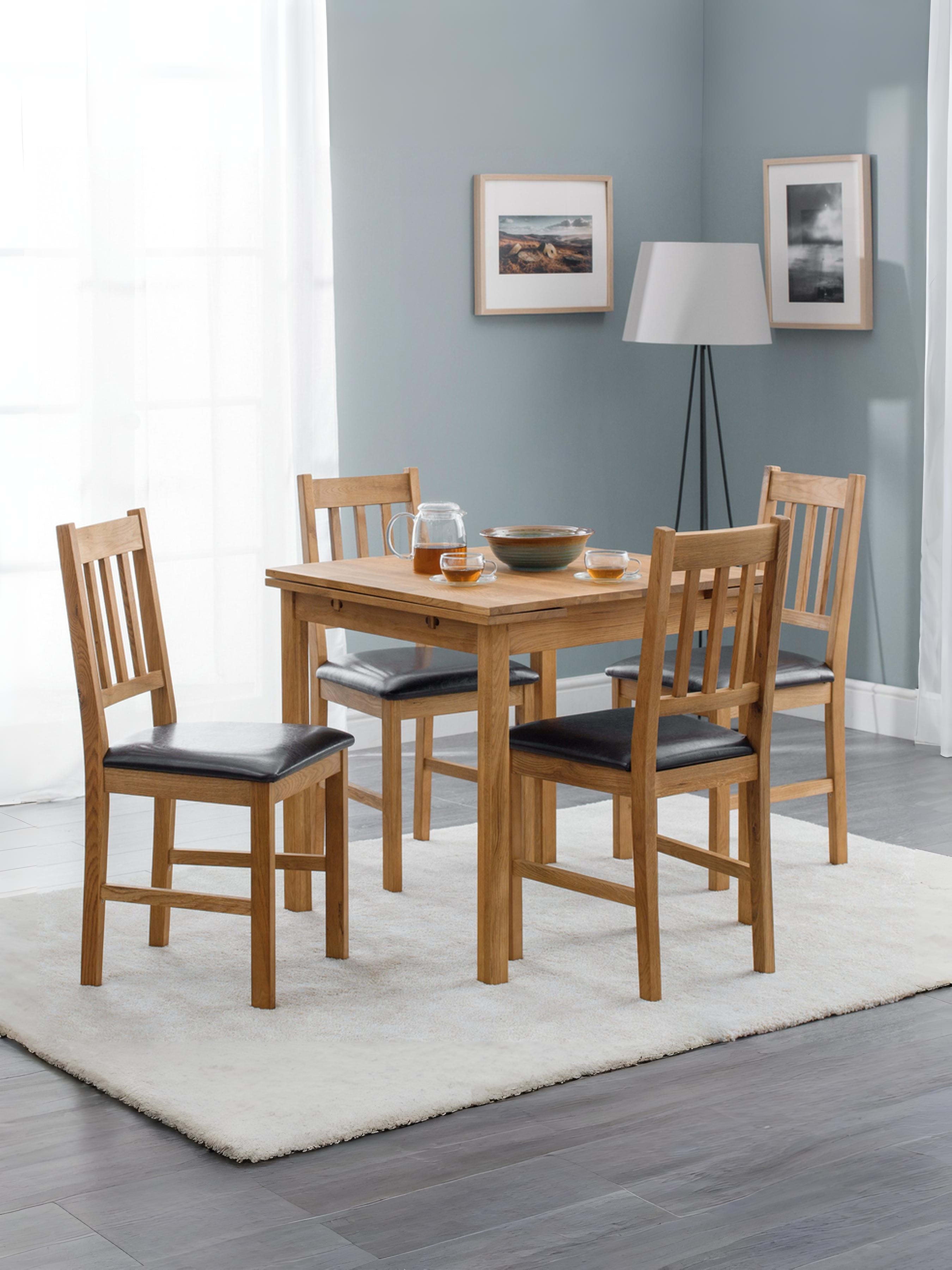 Coxmoor Oak Extending Table and 4 Oak Coxmoor Chairs