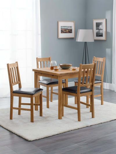 Coxmoor Oak Extending Table and 4 Oak Coxmoor Chairs