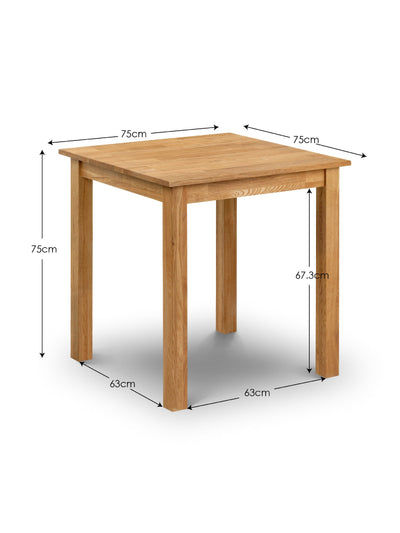 Coxmoor Oak Square Table and 2 Oak Coxmoor Chairs