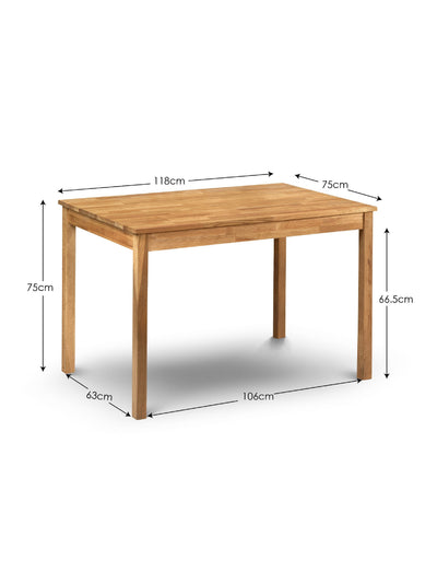 Coxmoor Oak Rectangular Table and 2 Oak Coxmoor Benches