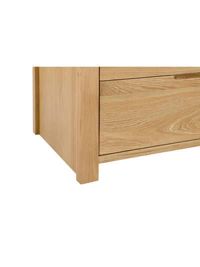 Curve Oak 3 Drawer Chest