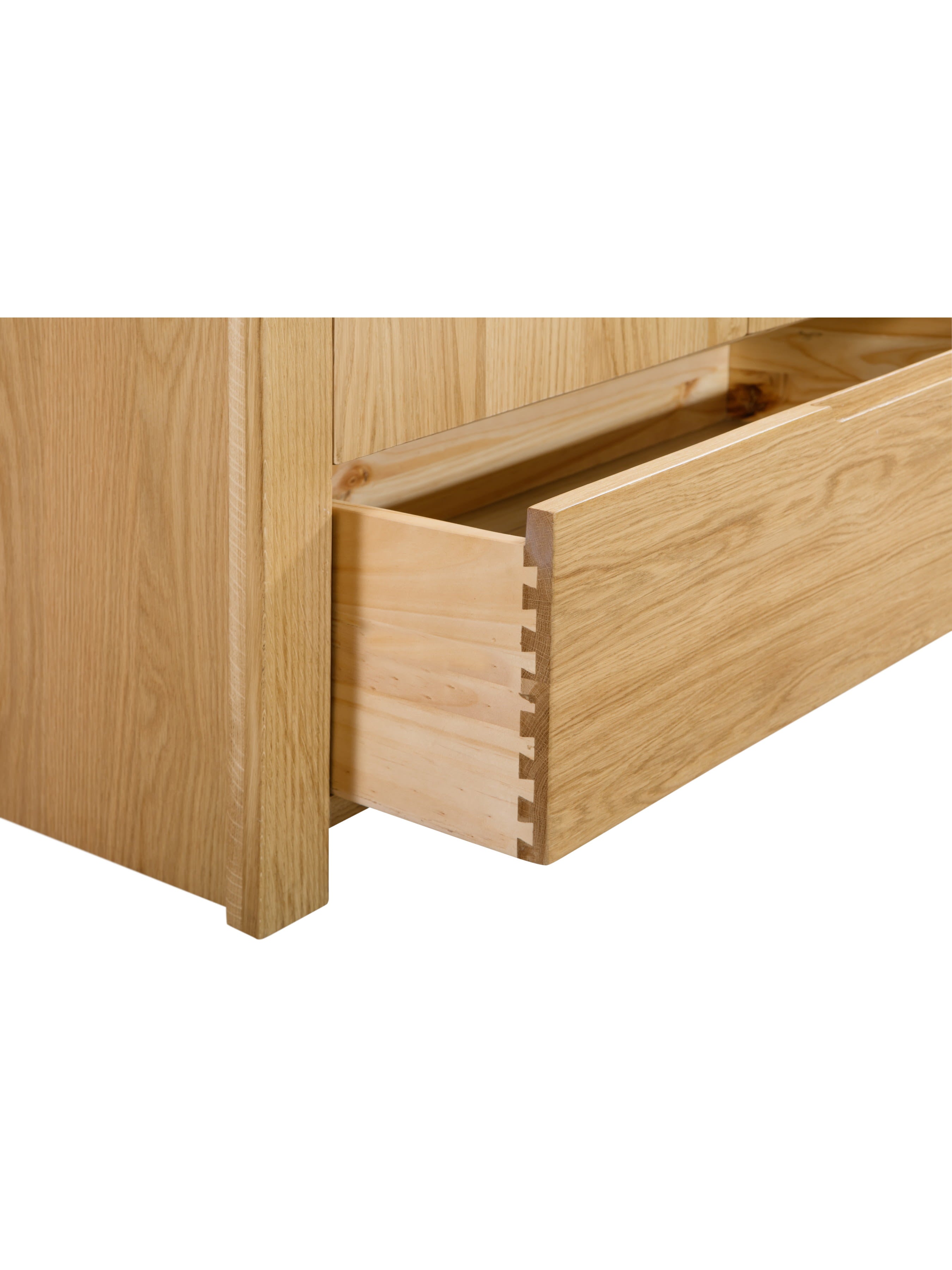 Curve Oak 3+2 Drawer Chest