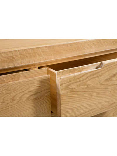 Curve Oak 3+2 Drawer Chest