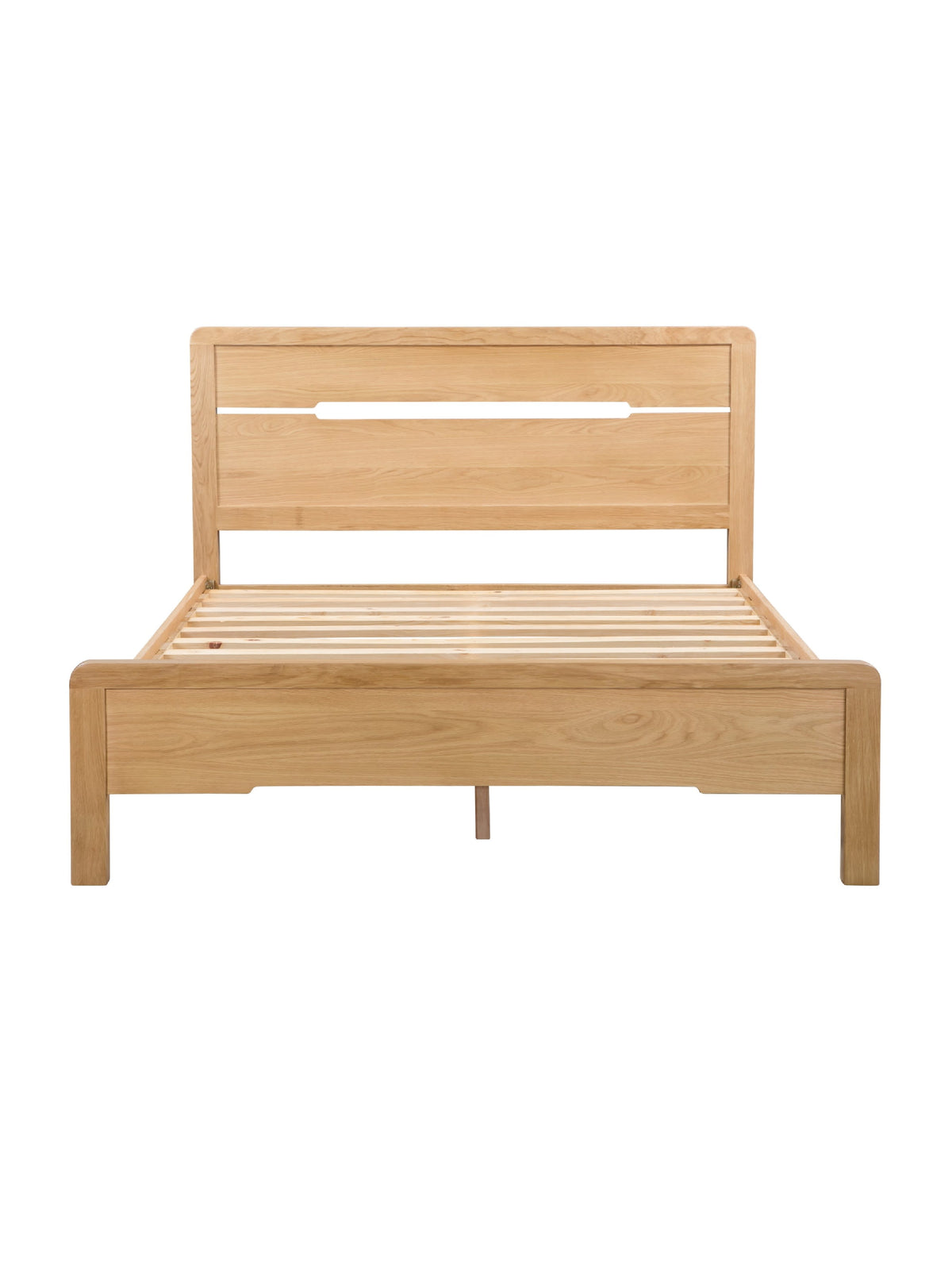 Curve Oak Wooden Bed