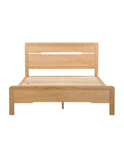 Curve Oak Wooden Bed