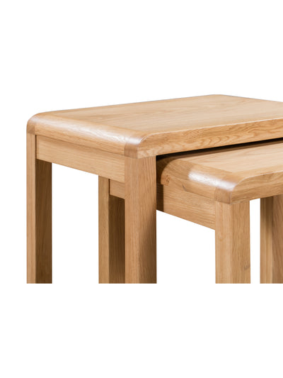 Curve Oak Nest Of 2 Tables