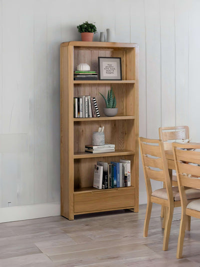 Curve Oak Tall Bookcase