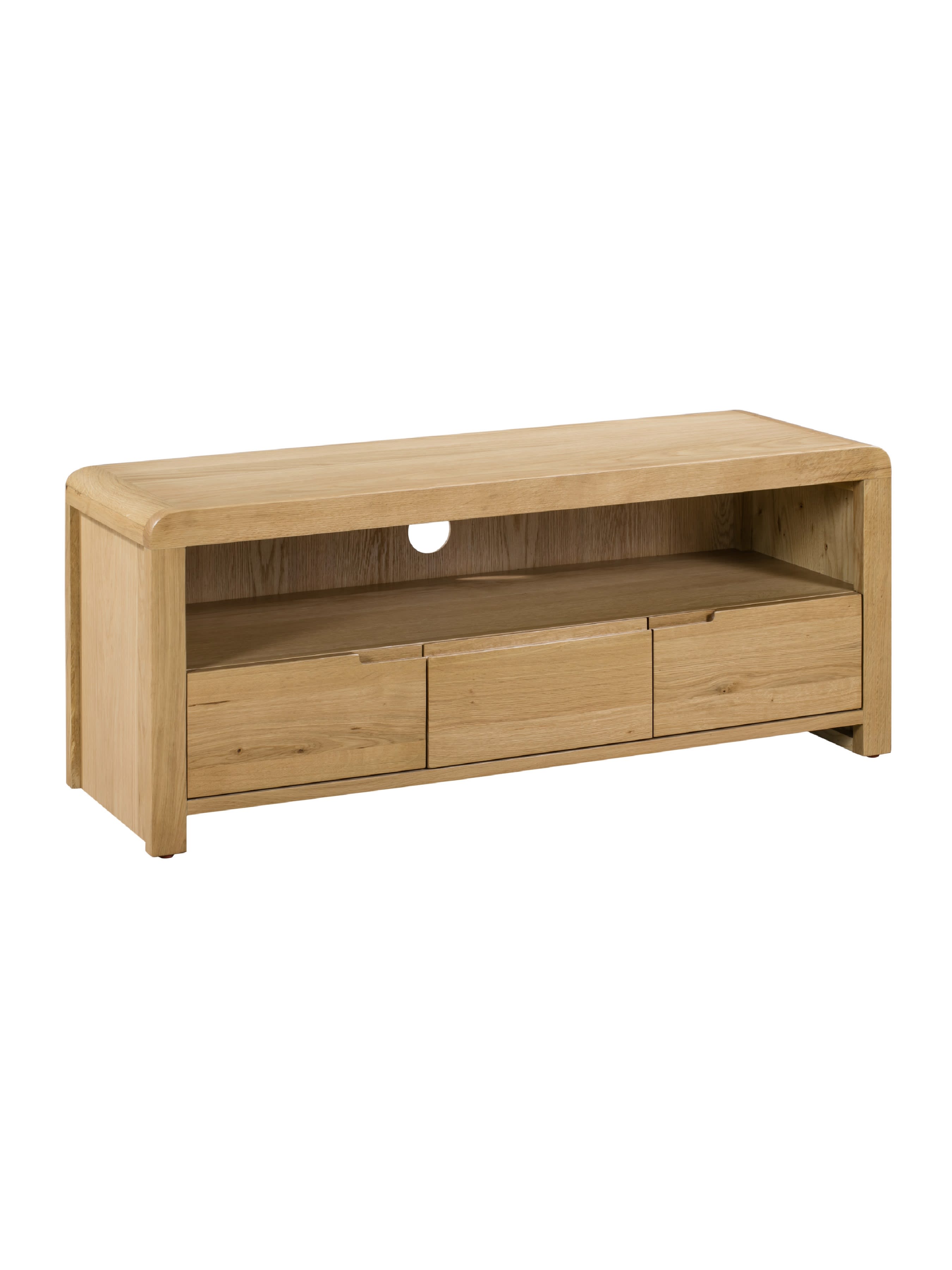 Curve Oak TV Unit