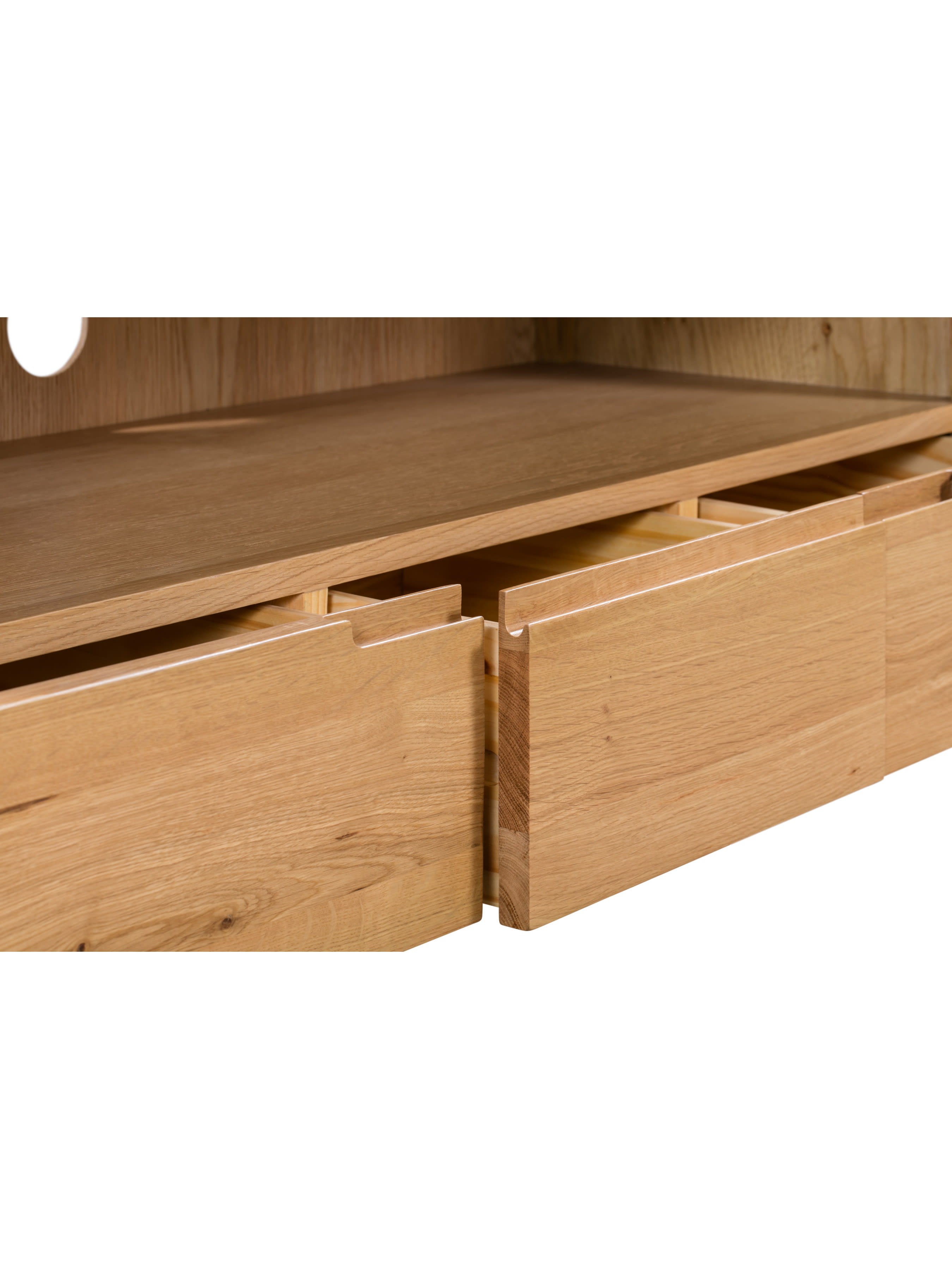 Curve Oak TV Unit