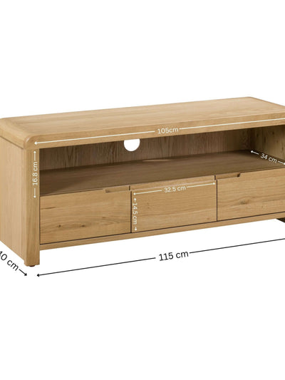 Curve Oak TV Unit