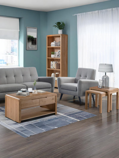Curve Oak TV Unit