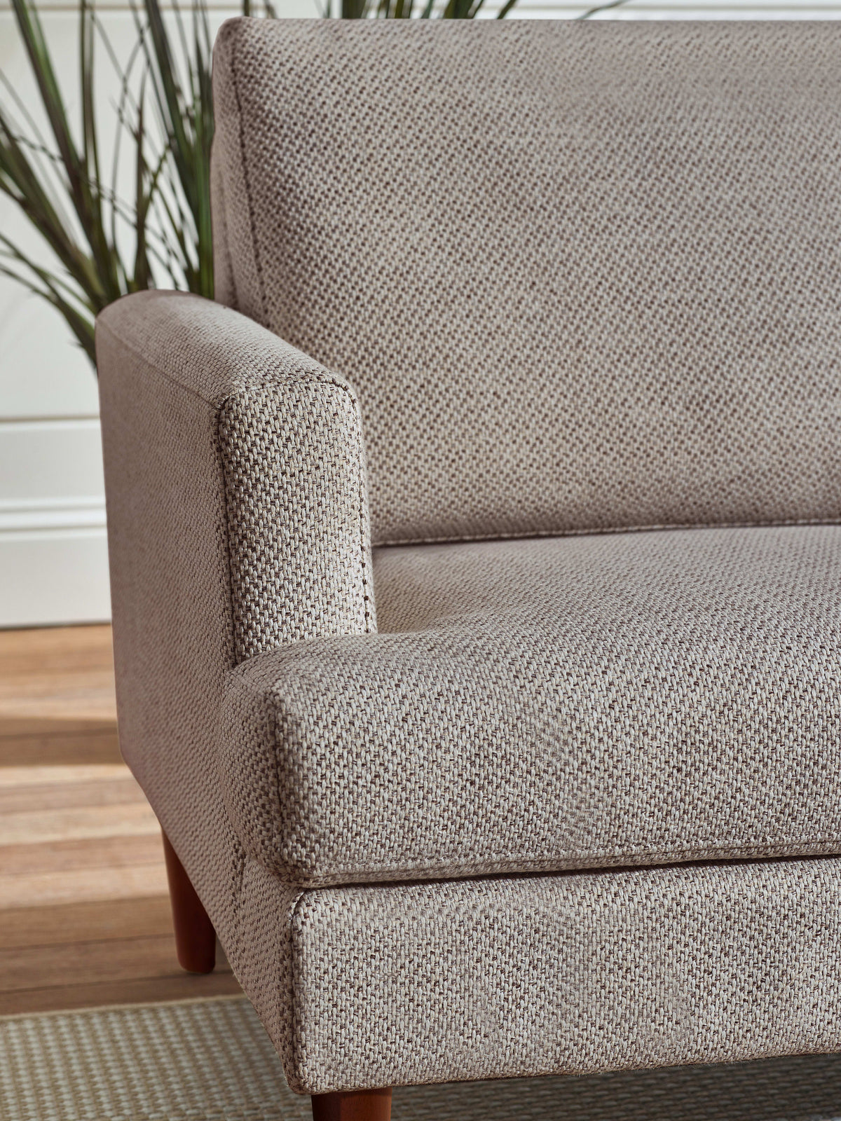 Daisy Coyote Grey Chenille Upholstered Compact 2 Seater Sofa