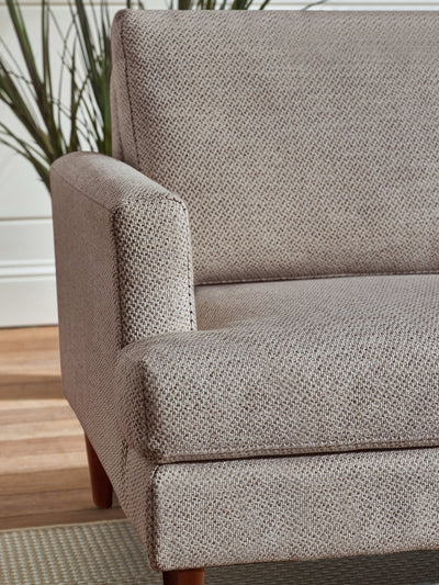 Daisy Coyote Grey Chenille Upholstered Compact 2 Seater Sofa