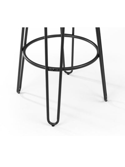 Set Of 2 Dalston Round Bar Stools – Mocha Elm