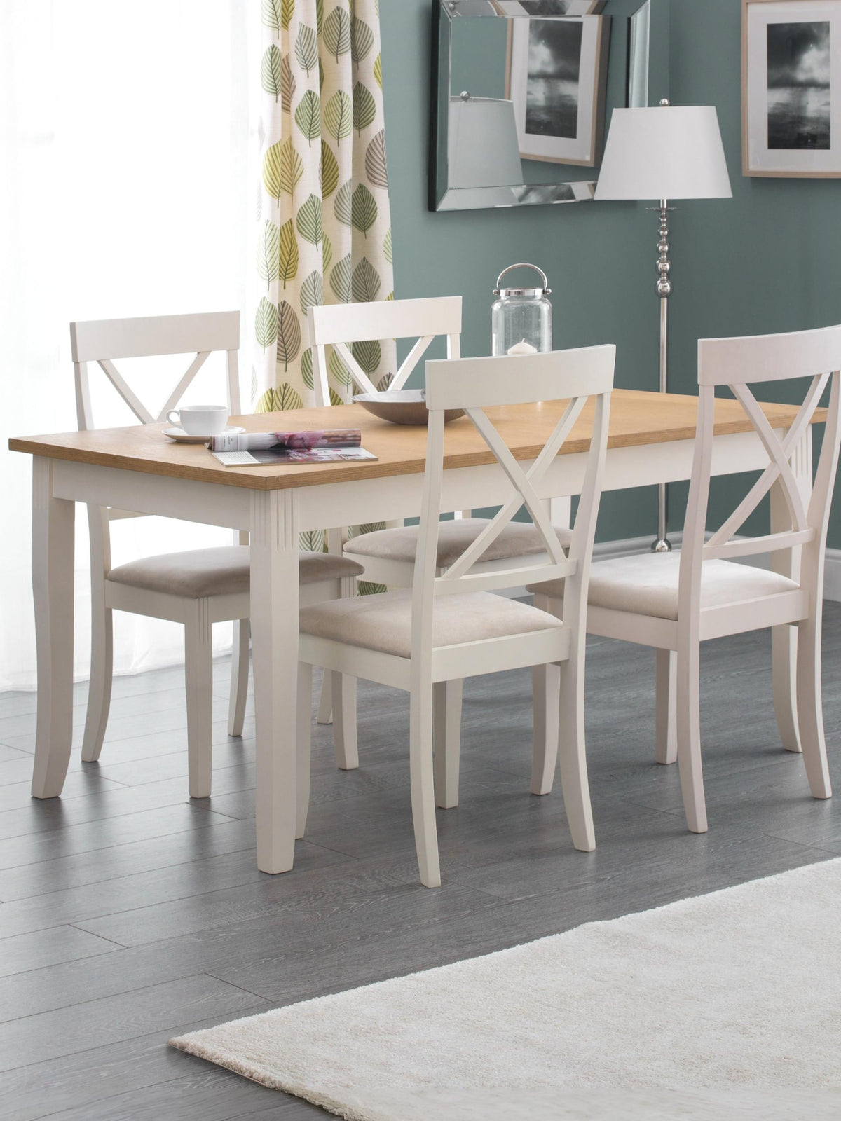 Davenport Oak/White Dining Table
