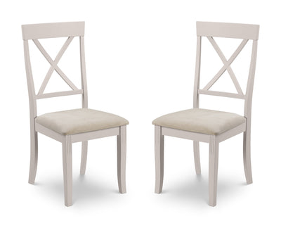 Davenport Elephant Grey Dining Chairs (Set Of 2) – Julian Bowen