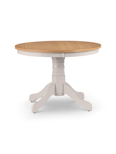 Davenport Oak/Elephant Grey Round Pedestal Table
