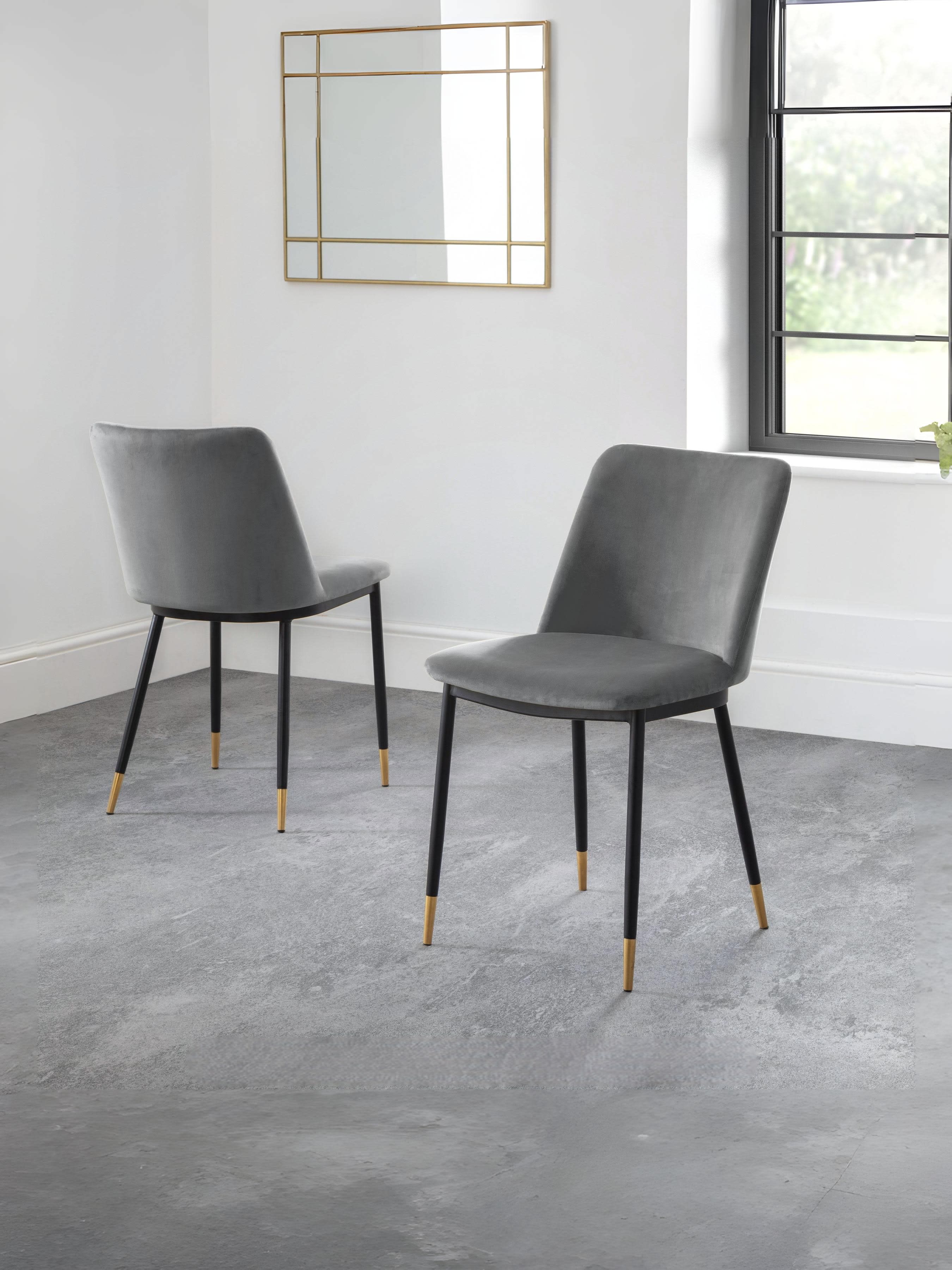Delaunay Dining Chairs - Grey (Set Of 2)
