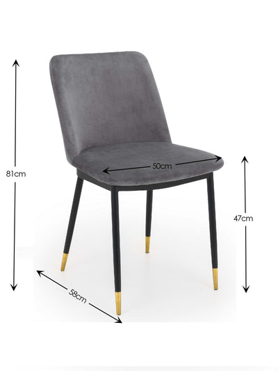 Delaunay Dining Chairs - Grey (Set Of 2)