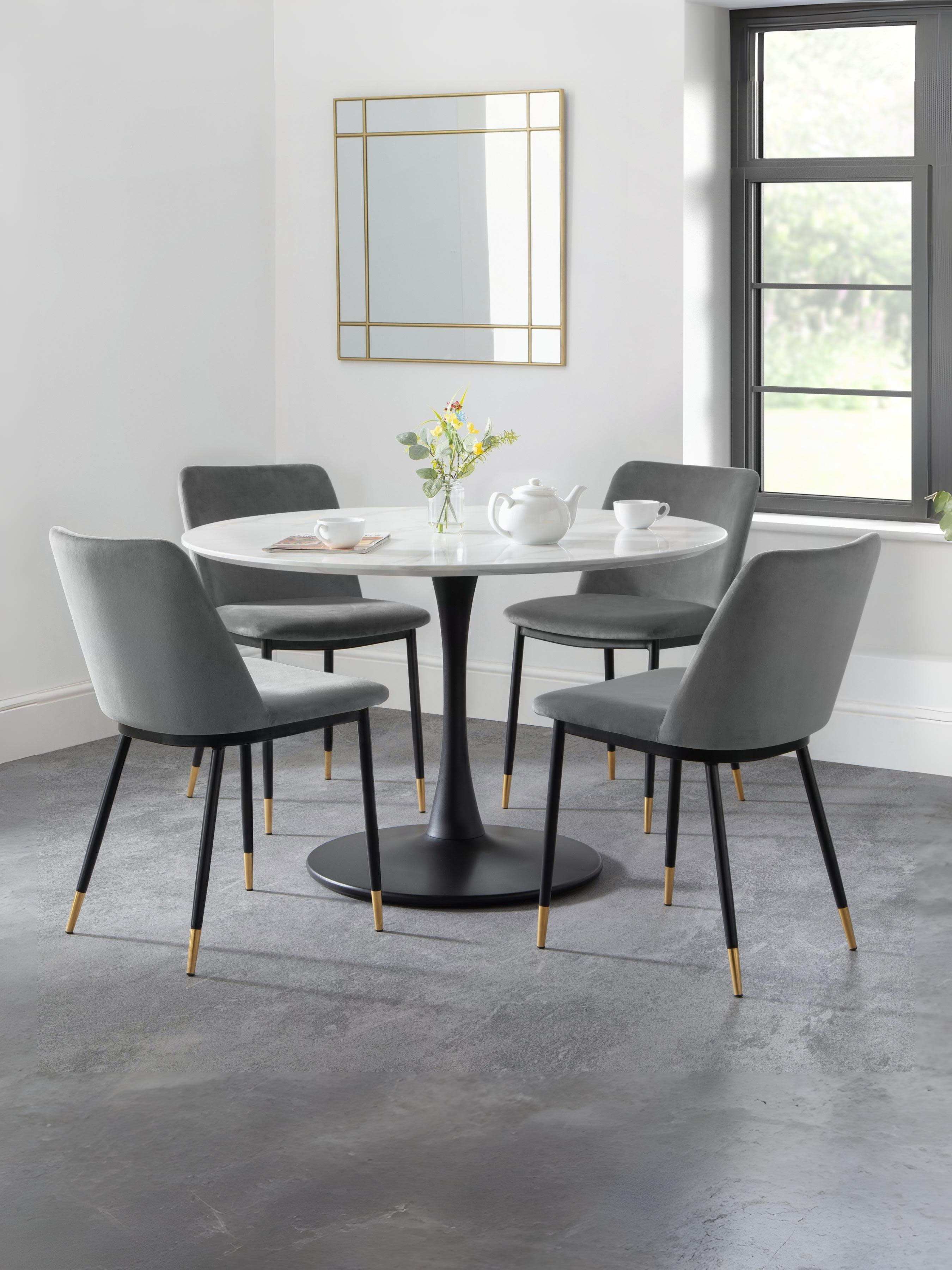 Delaunay Dining Chairs - Grey (Set Of 2)