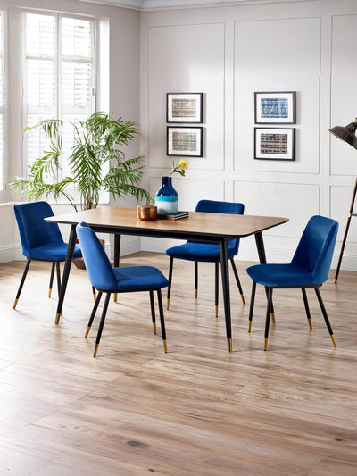 Delaunay Dining Chairs (Set Of 2) Blue Velvet