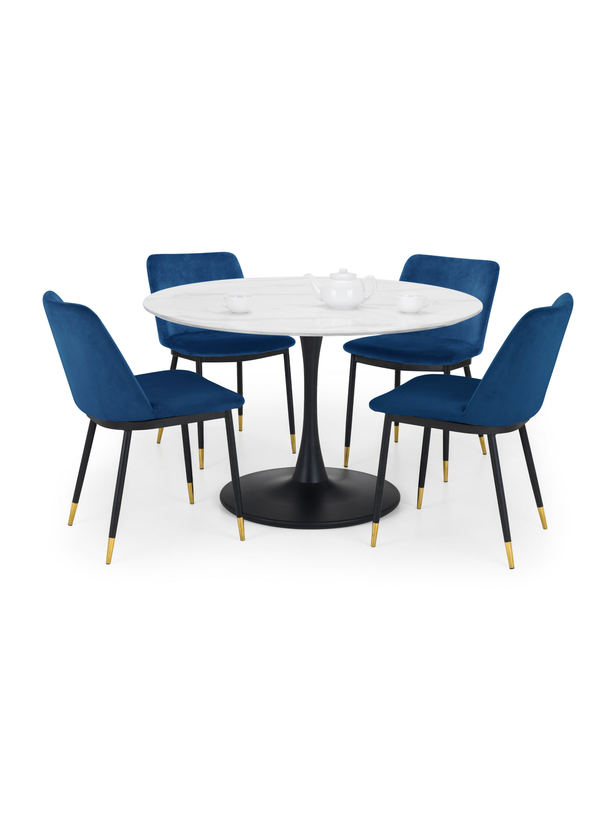 Delaunay Dining Chairs (Set Of 2) Blue Velvet