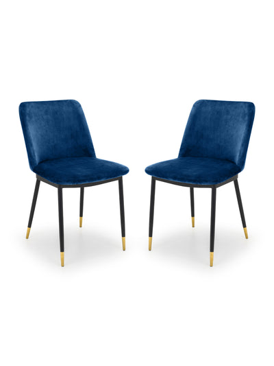 Delaunay Dining Chairs (Set Of 2) Blue Velvet