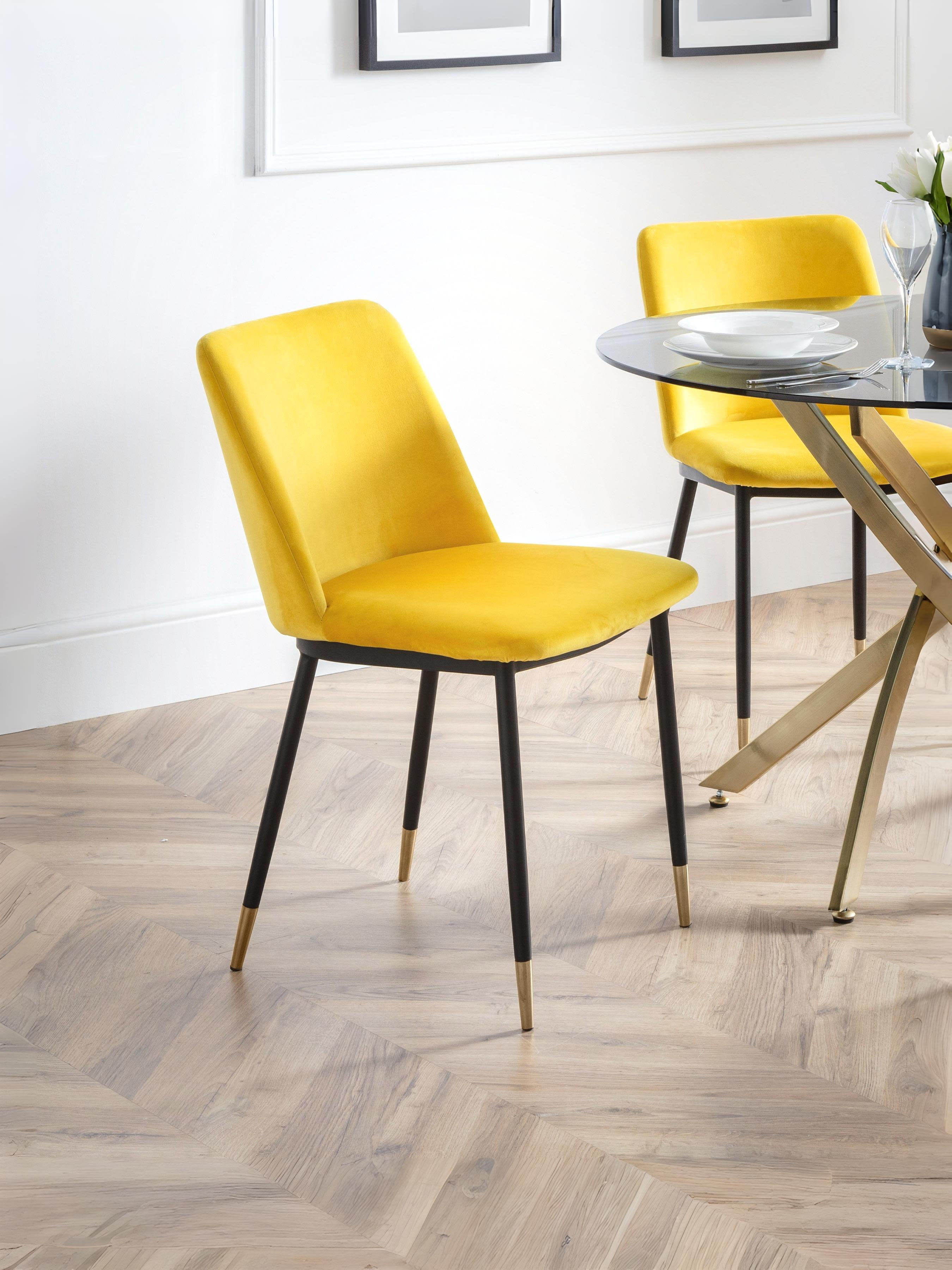 Delaunay Dining Chairs - Mustard (Set Of 2)
